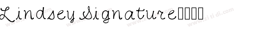 Lindsey Signature字体转换